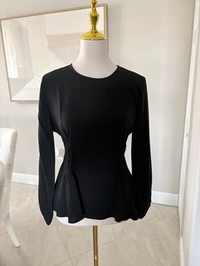 NWT J Crew Shirred-waist top in viscose crepe